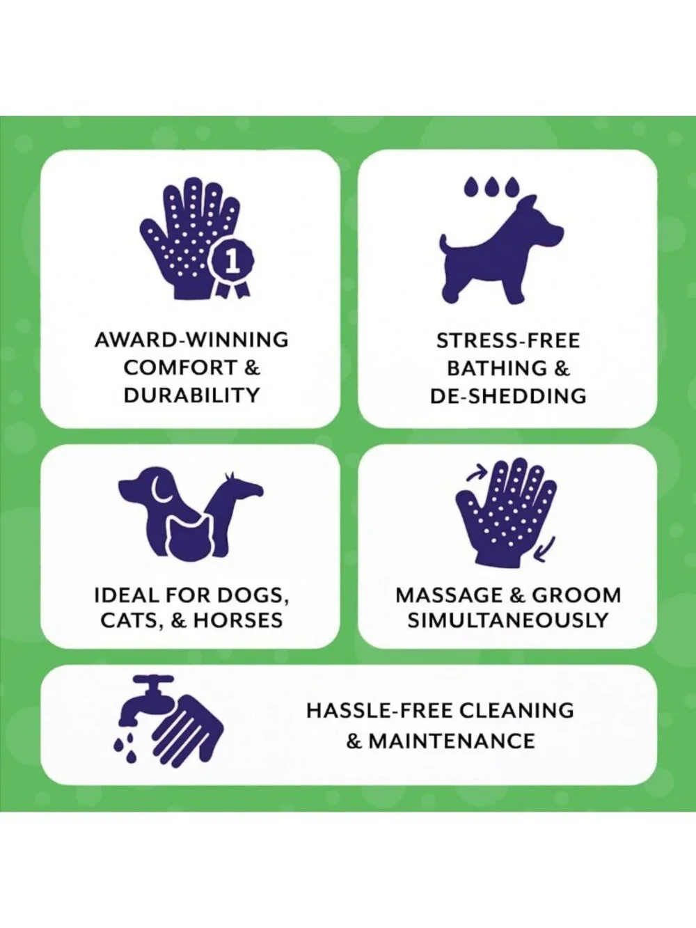 Pet Grooming Gloves - Award-Winning Shedding & Bathing Brush for Cats & Dogs